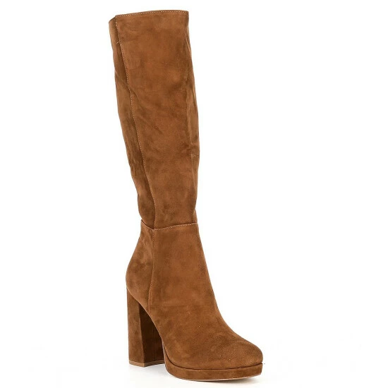 Wholesale 💯 Steve Madden Marcello Suede Block Heel Tall 🥾 Boots Chestnut 🌟 3 Wholesale 💯 Steve Madden Marcello Suede Block Heel Tall 🥾 Boots Chestnut 🌟