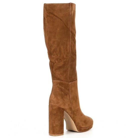 Wholesale 💯 Steve Madden Marcello Suede Block Heel Tall 🥾 Boots Chestnut 🌟 4 Wholesale 💯 Steve Madden Marcello Suede Block Heel Tall 🥾 Boots Chestnut 🌟 - Image 2