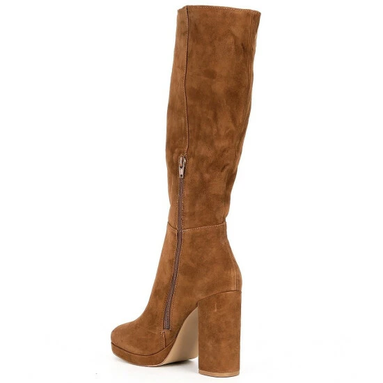 Wholesale 💯 Steve Madden Marcello Suede Block Heel Tall 🥾 Boots Chestnut 🌟 5 Wholesale 💯 Steve Madden Marcello Suede Block Heel Tall 🥾 Boots Chestnut 🌟 - Image 3
