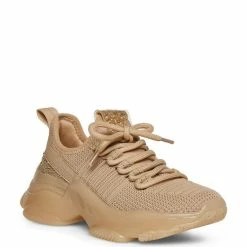 Hot Sale 👏 Steve Madden 👧 Girls' Maxima-R Rhinestone Detail Chunky 👟 Sneakers (Youth) Navy 🔥