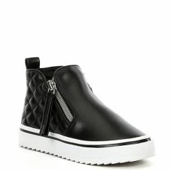 Buy 💯 Steve Madden 👧 Girls' T-Viceyq Quilted High-Top 👟 Sneakers (Toddler) Pewter 😉