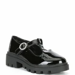 Best reviews of 👍 Steve Madden 👧 Girls' T-Suzey Patent T-Strap Lug Sole 👗 Dress 👟 Shoes (Toddler) Black Patent ⭐