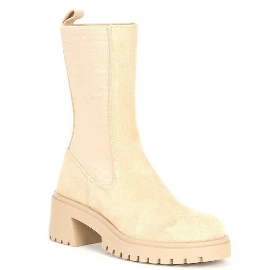 Best Pirce 🤩 Steve Madden Hesitant Suede Chunky Lug Sole Mid 🥾 Boots Sand 🥰 3 Best Pirce 🤩 Steve Madden Hesitant Suede Chunky Lug Sole Mid 🥾 Boots Sand 🥰
