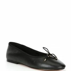 Discount 🌟 Steve Madden Blossoms Leather Ballet Flats Black 😉