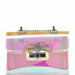 Coupon 💯 Steve Madden Valance Iridescent Clear Crystal Bow Crossbody 🛒