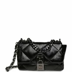 Coupon 🔥 Steve Madden Terra-M Metallic Diamond Quilted Vegan Leather Crossbody Bag Bronze 🔔