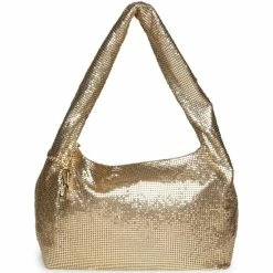 New ✔️ Steve Madden Emilia Slouchy Chainmail Shoulder Bag Gold ⭐