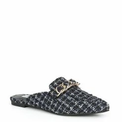 Coupon 🛒 Steve Madden Faine Boucle Chain 👗 Dress Mules Bone Multi 😍