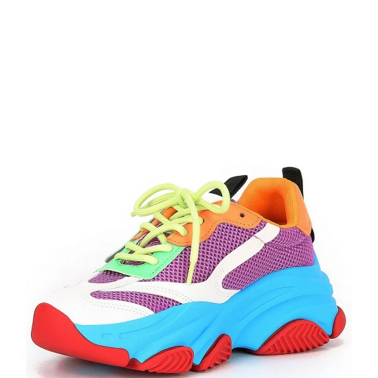 Top 10 🎉 Steve Madden Possession Color Block Chunky Lace-Up 👟 Sneakers Blue Multi 🔥 6 Top 10 🎉 Steve Madden Possession Color Block Chunky Lace-Up 👟 Sneakers Blue Multi 🔥 - Image 4