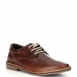 Best Sale 🎁 Steve Madden Men's Harpoon Leather Oxfords Wood 🔥