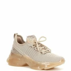 Hot Sale 🔔 Steve Madden 👧 Girls' T-Maxima Rhinestone Detail Chunky 👟 Sneakers (Toddler) Blush ⭐